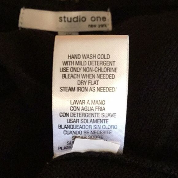 Cowl neck sweater knit dress in 1X STUDIO ONE - Picture 8 of 8